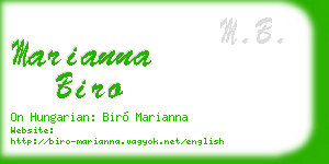 marianna biro business card